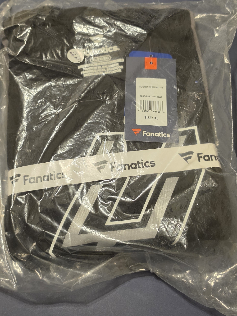 New In Package XL 2 Fanatics Black with White, Gray with Black  T.Shirts Men